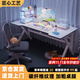 湯能優(yōu)品電腦桌臺式電競游戲桌家用書(shū)桌簡(jiǎn)約辦公桌學(xué)生學(xué)習桌書(shū)房長(cháng)條桌子 【碳纖維紋理】雪山白-140*70CM