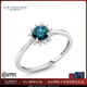 GEM STONE KING55分藍鉆石戒指10K金鉆石顯鉆鉆戒求婚結婚訂婚生日禮物送女友 美5號=10號