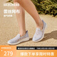 斯凱奇（Skechers）單鞋女鞋秋季蕾絲網(wǎng)面涼鞋軟底健步鞋平底百搭休閑鞋896020