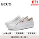 愛(ài)步（ECCO）女鞋休閑小白鞋系帶平底單鞋時(shí)尚百搭板鞋 柔酷7號430003國內現貨 白色 37
