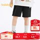 巴拉巴拉童裝嬰兒褲子男童寶寶休閑褲兒童中褲純棉2025新款夏裝時(shí)尚短褲 黑色90001 110