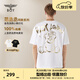BOY LONDON【范丞丞同款】夏季短袖情侶小熊涂鴉滿印潮牌T恤N01019 白色 M 此款偏大，建議拍小一碼