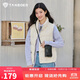坦博爾羽絨服馬甲女立領(lǐng)寬松外搭短款羽絨背心外套TD236006 小香白 165