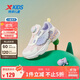 特步（XTEP）兒童童鞋女童網(wǎng)革旋轉扣羽翼裝飾休閑鞋 帆白/雪青紫 32碼