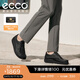 愛(ài)步（ECCO）樂(lè )福鞋男 25年秋季新款時(shí)尚袋鼠鞋男女同款牛皮休閑鞋增高 552504 黑色55250490000 40