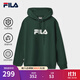 FILA 斐樂(lè )情侶款男女連帽衛衣2025冬季新款休閑寬松加絨保暖長(cháng)袖上衣 【加絨款】曠野綠-GN L 175/96A/L