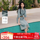 秋水伊人優(yōu)雅浪漫裙子2025年夏季新款氣質(zhì)簡(jiǎn)約通勤立領(lǐng)設計連衣裙 牛仔藍 M