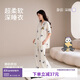 靜韻【深睡衣70】超柔軟涼感睡衣熊貓叭叭夏短袖情侶家居服套裝女