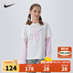 NIKE3BRAND 耐克男女童拼接長(cháng)袖T恤2025年春季柔軟舒適休閑衣服