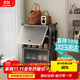 安爾雅超薄鞋柜門(mén)口簡(jiǎn)易鞋架玄關(guān)多層防塵收納架樹(shù)脂組裝柜 單列四層