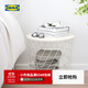 宜家（IKEA）KVISTBRO魁思伯茶幾邊桌儲物桌咖啡桌圓形矮桌子茶臺 黑色 其他