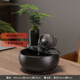 LZJV自動(dòng)流水循環(huán)供氧魚(yú)缸小型家用裝飾辦公室內客廳桌面擺件開(kāi)業(yè)送禮 陶罐款【不帶魚(yú)缸和植物和霧化】 不帶霧化器可以養魚(yú)   帶霧化器
