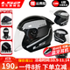 LS2新款摩托車(chē)頭盔四分三盔電動(dòng)助力車(chē)四季大尾翼大碼男女半盔OF608 黑灰線(xiàn)條 XL(建議57-58CM)