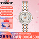天梭（TISSOT）手表女瑞表明星同款嘉麗小美人女表送禮送女友情人節禮物 石英T126.010.22.013.01間金鋼帶
