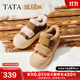 他她（TATA）女鞋2025冬季款運動(dòng)棉鞋休閑鞋厚底加絨保暖板鞋 棕色（絨里） 38
