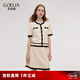 歌莉婭小香風套裝女2025新款巨好看高級感兩件套裙1E4LAA0E0 71W杏色(包容性好) S