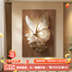 福進(jìn)門(mén)高級感黑白蝴蝶客廳沙發(fā)背景墻裝飾畫(huà)立體浮雕掛畫(huà)中古風(fēng)玄關(guān)壁畫(huà) A-歲尾夢(mèng)蝶 70*100cm 無(wú)框畫(huà)（松木內框） 【藝術(shù)肌理砂巖畫(huà)】