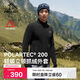 伯希和（Pelliot）抓絨衣男Polartec200秋冬保暖搖粒絨沖鋒外套女夾克114310191黑L