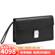 萬(wàn)寶龍（MONTBLANC）男包牛皮鎖扣信封包長(cháng)款手拿包118291七夕 黑色