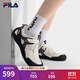 斐樂(lè )（FILA）官方女鞋運動(dòng)鞋2025秋季新款彩石鞋薄底鞋休閑鞋德訓鞋 甜玉米黃/黑-SB 37.5