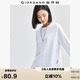 佐丹奴長(cháng)袖T恤女純棉衛衣布織標開(kāi)叉圓領(lǐng)套頭上衣女13324705