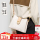蔻一（Cnoles）水桶包女士真牛皮通勤百搭單肩斜挎包品牌高級感生日禮物送女友