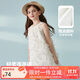 ASK JUNIOR女童連衣裙2025夏裝兒童裙子無(wú)袖薄款公主裙 白色 160