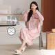 芬騰可安帶胸墊睡裙女純棉長(cháng)袖舒適睡衣春秋秋冬可外穿卡通連衣裙