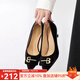 蜘蛛王女鞋2025夏新款氣質(zhì)高跟鞋女尖頭細(xì)跟淺口單鞋女百搭工作鞋 黑色 6cm 38