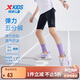 特步（XTEP）兒童童裝女童貼身反光印花針織五分褲 純正黑 160