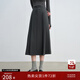 自巧小個(gè)子知識分子學(xué)院風(fēng)百褶半身裙女2025秋季新款灰色高腰長(cháng)裙 水貂灰 XS （尺碼：2）