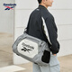 Reebok銳步多功能旅行包男士大容量斜挎運動(dòng)健身包干濕分離手提行李包女 銀灰色-鞋倉/干濕分離/大容量37L