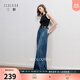 三彩2025秋季新款復古休閑牛仔褲寬松顯瘦香蕉褲闊腿褲長(cháng)褲M(mǎn) 霧霾藍 M 160/68A