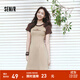 森馬（Semir）連衣裙女收腰插肩袖繡花休閑潮流夏圓領(lǐng)字母短裙女生時(shí)尚顯瘦 咖色調00355 M