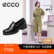 愛(ài)步（ECCO）樂(lè )福鞋女 經(jīng)典厚底百搭英倫風(fēng)皮鞋 摩登女鞋490013 黑色36
