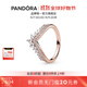 潘多拉（PANDORA）公主許愿骨戒指女簡(jiǎn)約氣質(zhì)情侶禮物生日禮物送女友 金色許愿骨 58mm—18號圈口