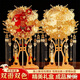 暖馨麗屋結婚團扇新娘高級成品diy手工古風(fēng)秀禾喜扇訂婚結婚禮物送新人 成品團扇+扇架+高檔禮盒【雙面雙色】鳳冠霞帔