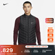 耐克男子透氣跑步馬甲冬季羽絨拼接NIKE THERMA-FIT ADV FB7543 010黑/黑 L
