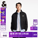杰克·瓊斯（JACK&JONES）25年男裝春秋款外套男多色商務(wù)休閑夾克翻領(lǐng)100%純棉行政夾克短款 E40黑色 M
