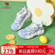 駱駝（CAMEL）【迪麗熱巴同款】檸萌丑萌鞋女運動(dòng)休閑鞋 L25A202062 米/藍  38
