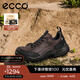 愛(ài)步（ECCO）戶(hù)外運動(dòng)鞋男 休閑跑步鞋登山徒步鞋耐磨抓地鞋子 越野822354 HL 黑色/摩卡棕82235459325 42