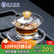 蘇氏陶瓷（SUSHI CERAMICS）蓋碗輕奢水晶玻璃三才蓋碗金箔茶碗功夫茶具150ml  ROLANDO系列