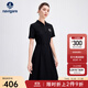Navigare意大利小帆船女士連衣裙25春夏季新品簡(jiǎn)約百搭POLO裙休閑時(shí)尚中裙 暗夜黑 M