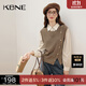 KBNE針織衫女假兩件襯衫內搭上衣2025春季新款今年流行的漂亮小衫 淺咖啡 XS