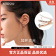 AJIDOU阿吉豆耳釘女珍珠耳環(huán)巴洛克風(fēng)仿珍珠小巧精致水鉆耳環(huán)生日禮物女 金色