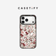 CASETIFY 復古花卉 適用于iPhone17/16/15  Air/Plus/Pro/Max 蘋(píng)果手機殼 透明黑框 iPhone 16 Pro Max