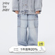 jnby by JNBY江南布衣童裝休閑牛仔褲工裝褲純棉長(cháng)褲秋男女童兒童1O8E10770 992/牛仔蘭 160cm