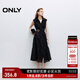 ONLY2025秋季新款氣質(zhì)淑女風(fēng)中長裙無袖襯衫連衣裙女|125107046 H1Z黑色 XS