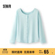 森馬（Semir）長(cháng)袖T恤女U領(lǐng)純色開(kāi)衫簡(jiǎn)約2025夏季寬松落肩衣服溫柔109325101003