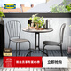 宜家（IKEA）LACKO拉科椅子帶扶手戶(hù)外深灰色現代簡(jiǎn)約戶(hù)外和陽(yáng)臺用 雙人沙發(fā)